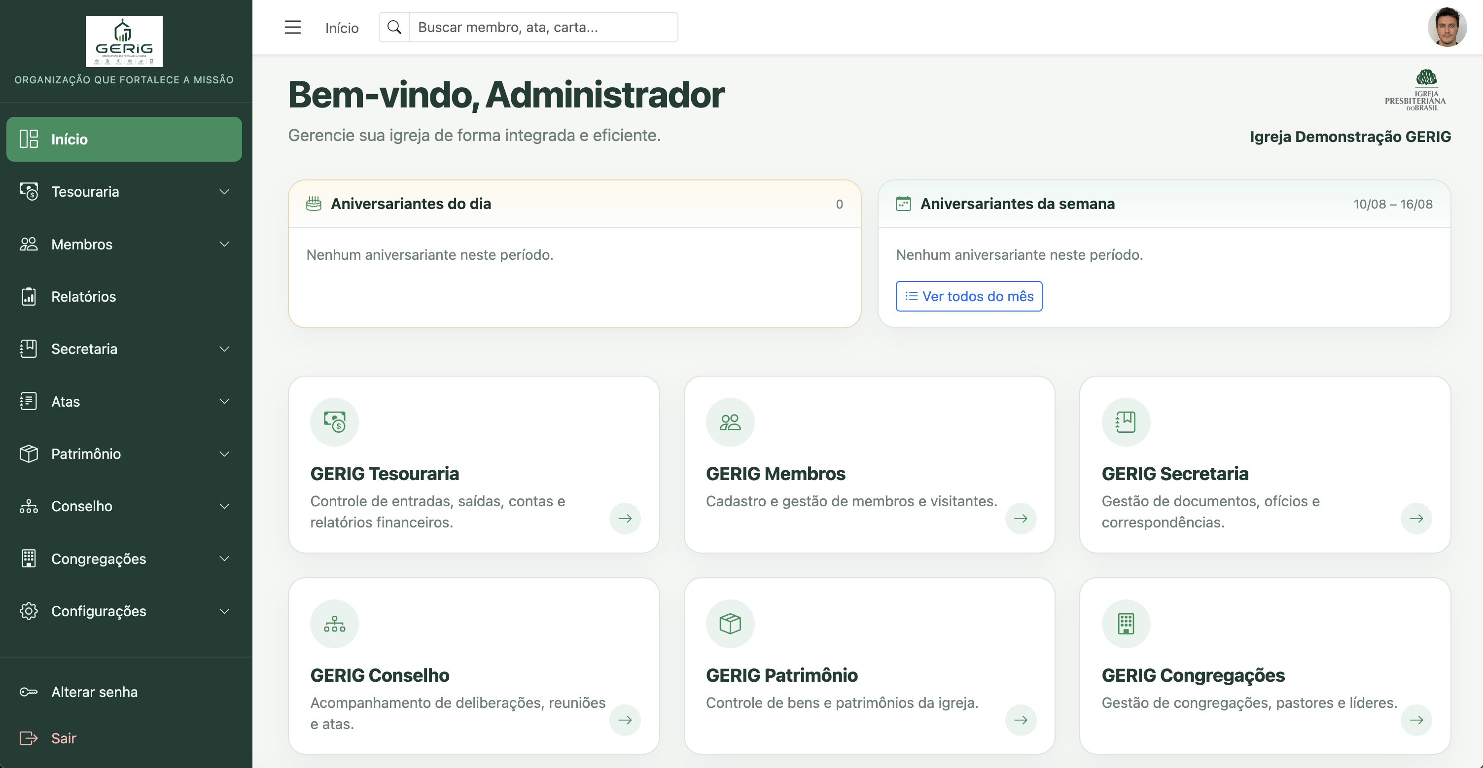 Dashboard Inicial